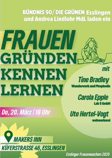 Austauschabend: FRAUEN GRÜNDEN - KENNEN - LERNEN Esslingen: 18.00 Uhr