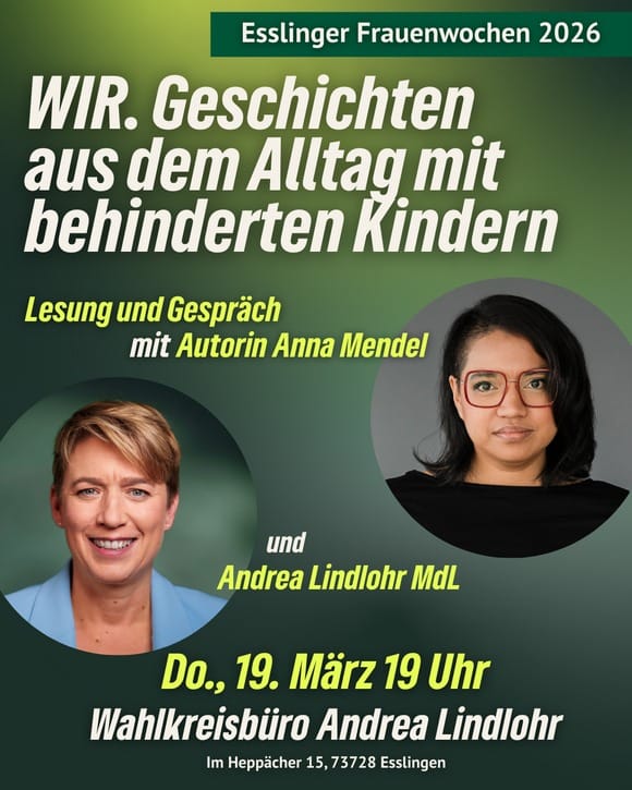 Lesung und Gespräch mit Anna Mendel und Andrea Lindlohr MdL